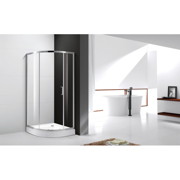 Душевой уголок Cezares Molveno 100x100x195 стекло прозрачное, профиль хром (MOLVENO-R-1-100-C-Cr-IV)