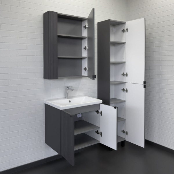 Тумба подвесная Comforty Лима 600x560x450 белый матовый с раковиной (00-00019236)