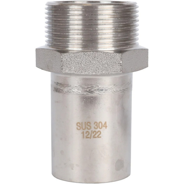 Вставка резьбовая 42х1 1/2"Н Rommer из нержавеющей стали (пресс) (RSS-0024-042112) Вставка резьбовая 42х1 1/2"Н Rommer из нержавеющей стали (пресс) (RSS-0024-042112)