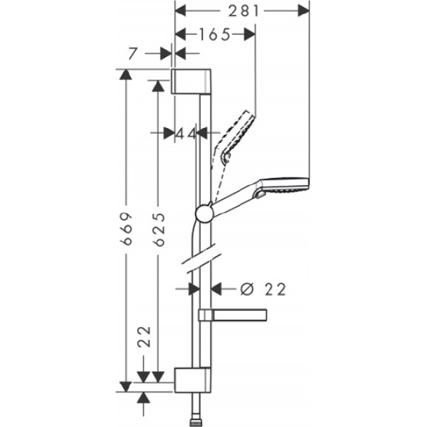 Душевой гарнитур Hansgrohe Crometta Vario (26553400)