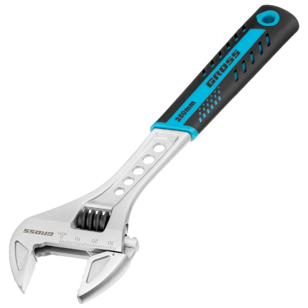 Ключ разводной 250 мм Gross (CrV, двухкомпонентная ручка) (15562) Ключ разводной 250 мм Gross (CrV, двухкомпонентная ручка) (15562)