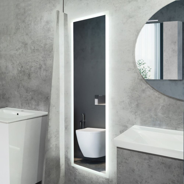 Зеркало Comforty Марио 440x1580x30 дуб темный матовый (00-00001231)