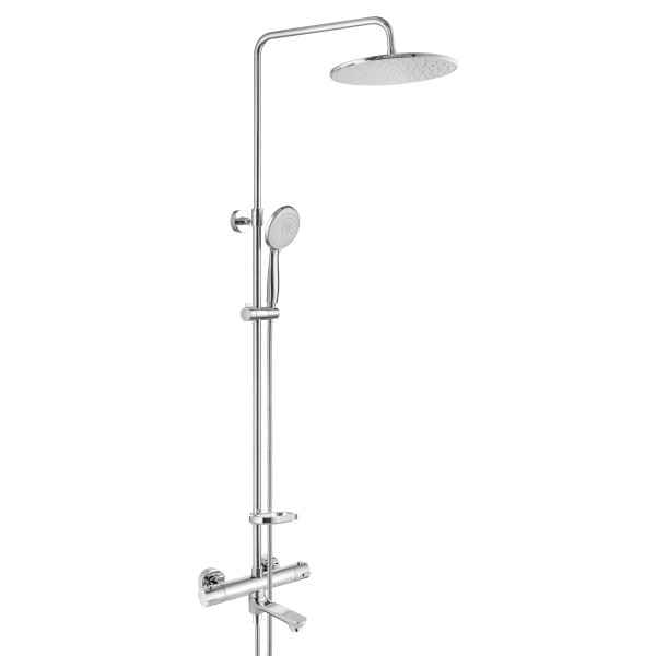 Душевая система Swedbe Hermes с термостатическим смесителем для ванны хром/белый (9090)