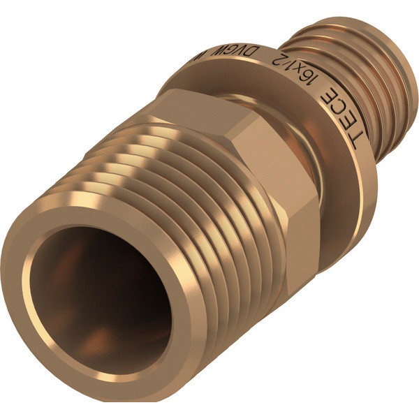 Соединение прямое с наружней резьбой (с ниппелем) TECEflex 20х1/2'' НР (бронза) (705603) Соединение прямое с наружней резьбой (с ниппелем) TECEflex 20х1/2'' НР (бронза) (705603)