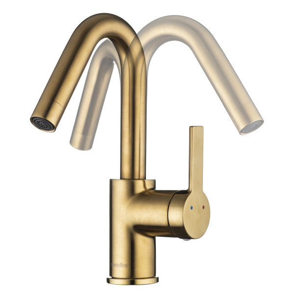 Смеситель для раковины Swedbe Select золото (2712GO)