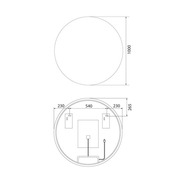 Зеркало с подсветкой и термообогревом 100 см Bild Iddis (BIL10T0i98)