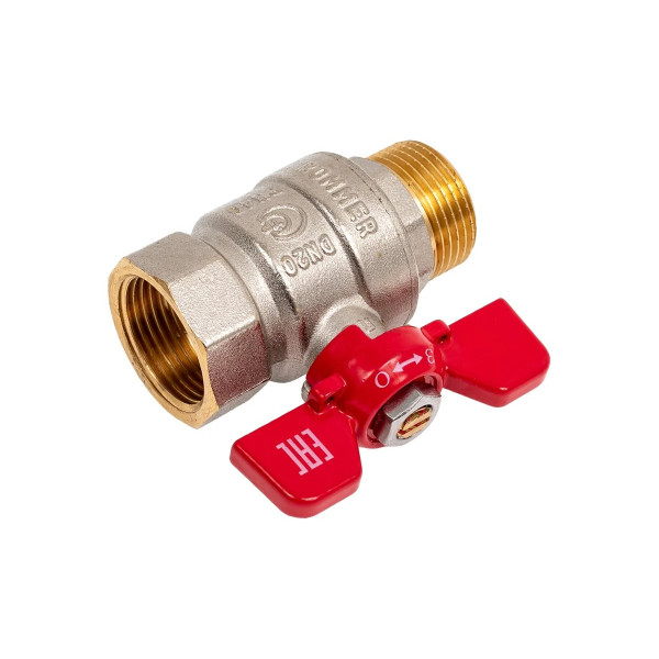 Кран 3/4" ВН шаровый Rommer (ГОСТ, красная бабочка) RBV-0004-2210220 Кран 3/4" ВН шаровый Rommer (ГОСТ, красная бабочка) RBV-0004-2210220