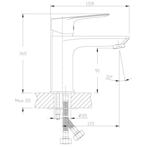 Смеситель для раковины Rossinka RS27-11 (RS27-11)