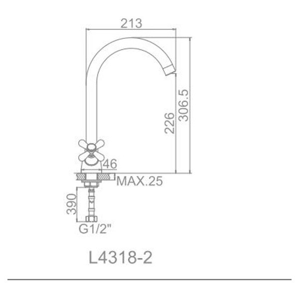 Смеситель для кухни Ledeme (L4318-2) Смеситель для кухни Ledeme (L4318-2)