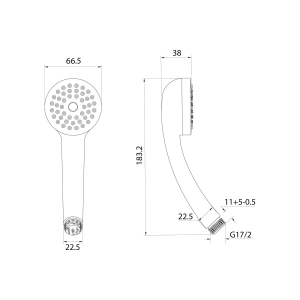 Душевая лейка Milardo Essential хром (1401F66M18)