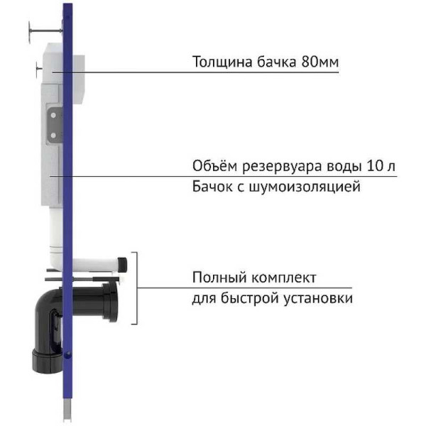 Инсталляция для подвесного унитаза Berges NOVUM F3 с клавишей (040253) хром глянец Инсталляция для подвесного унитаза Berges NOVUM F3 с клавишей (040253) хром глянец