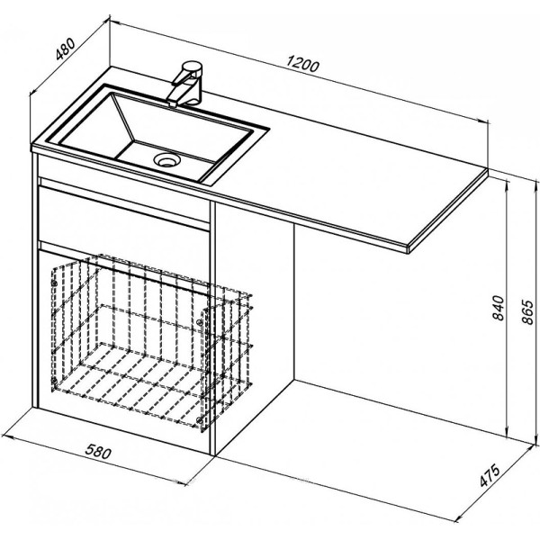 Тумба напольная Aquanet Токио 58 белый (напольная, 1 ящик) (00239290) Тумба напольная Aquanet Токио 58 белый (напольная, 1 ящик) (00239290)
