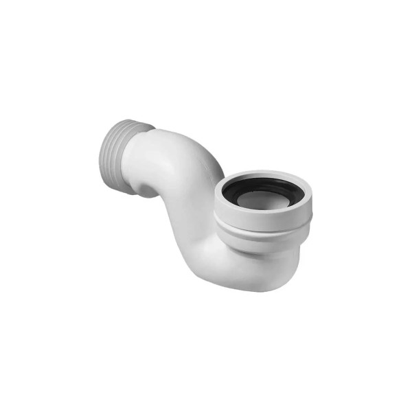 Отвод для унитаза c гидрозатвором McAlpine 97-107 мм H-150 мм белый (MRWC45)