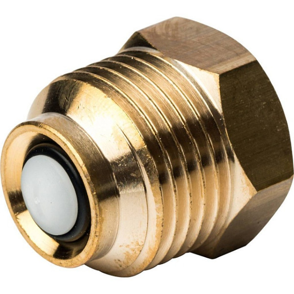 Термоманометр аксиальный Stout 1/2" 80 мм 0-120°С 0-10 бар Stout (с автоматическим запорным клапаном) (SIM-1005-801015)