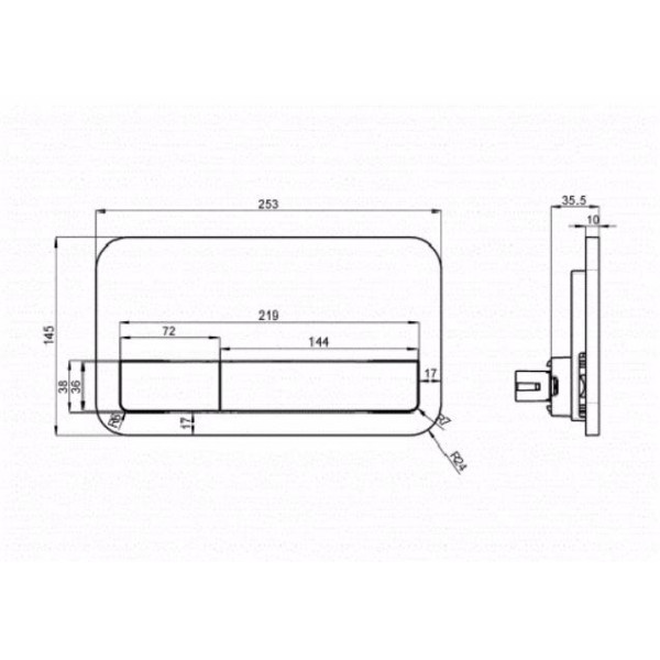Клавиша смывная VILLEROY & BOCH Viconnect (92249069)