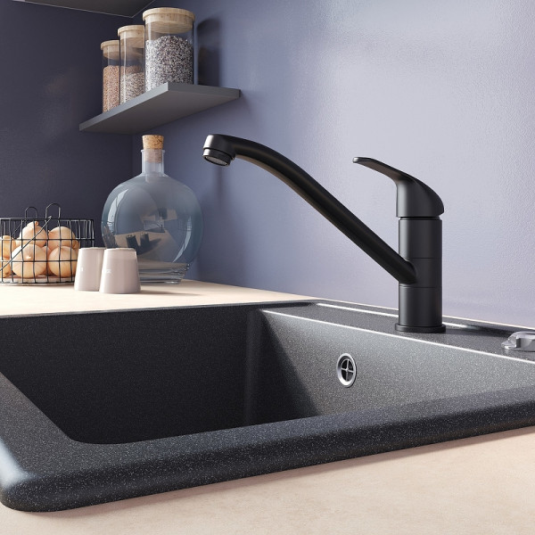 Смеситель для кухни Milardo Meal черный (M02BLR0M05)