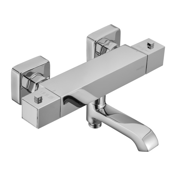 Смеситель для ванны и душа Swedbe Mercury термостат с повортн.изливом хром (9062) Смеситель для ванны и душа Swedbe Mercury термостат с повортн.изливом хром (9062)