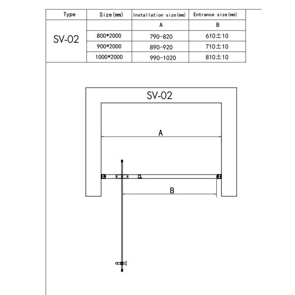 Душевая дверь RGW SV-02 B 900*2000 стекло прозрачное, профиль черный (06320209-14) Душевая дверь RGW SV-02 B 900*2000 стекло прозрачное, профиль черный (06320209-14)