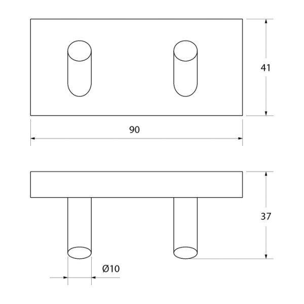 Крючок двойной Edifice Iddis хром глянец (EDISB20i41)