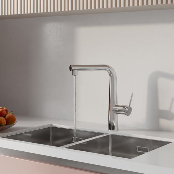 Смеситель для кухни Iddis Pure с каналом для фильтрованной воды, с выдвижным изливом хром (PURSBPFi05) Смеситель для кухни Iddis Pure с каналом для фильтрованной воды, с выдвижным изливом хром (PURSBPFi05)