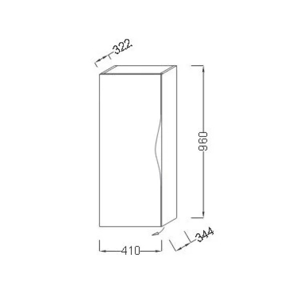 Пенал подвесной Jacob Delafon Stillness 412x344x960 дуб (EB2006G-P6)