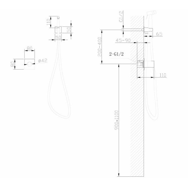 Смеситель с гигиеническим душем Abber Rund никель (AF8725NG) Смеситель с гигиеническим душем Abber Rund никель (AF8725NG)