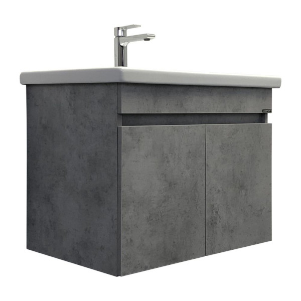 Тумба подвесная Comforty Лима 700x550x450 белый матовый с раковиной (00-00001519) Тумба подвесная Comforty Лима 700x550x450 белый матовый с раковиной (00-00001519)