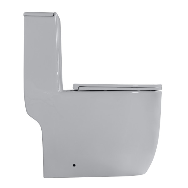 Унитаз напольный Abber Bequem AC1137T моноблок безободковый, смыв торнадо белый (AC1137T)