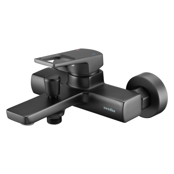 Смеситель для ванны Swedbe Kronos черный (2030B)