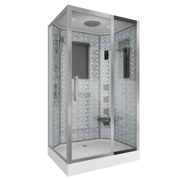 Душевая кабина Niagara с гидромассажем Luxe 1200*900*2200 стекло прозрачное, профиль хром (NGL-7711W R)