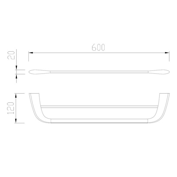 Полотенцедержатель двойной Abber Nord золото матовое (AA1553G)