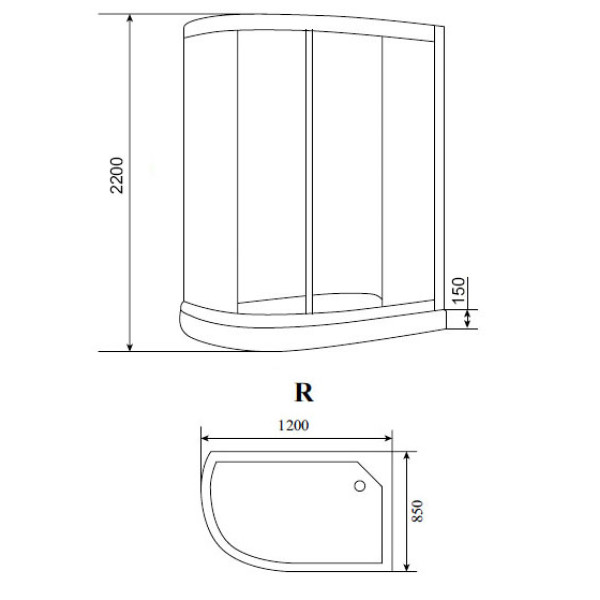 Кабина гидромассажная Timo Standart 1200*850*2200 R прямоугольная, низкий поддон,хром,графит (T-1102 R) Кабина гидромассажная Timo Standart 1200*850*2200 R прямоугольная, низкий поддон,хром,графит (T-1102 R)