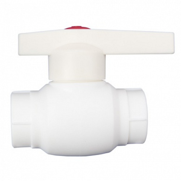 Кран шаровой PP-RC 40 мм MeerPlast белый (Т0000001230)
