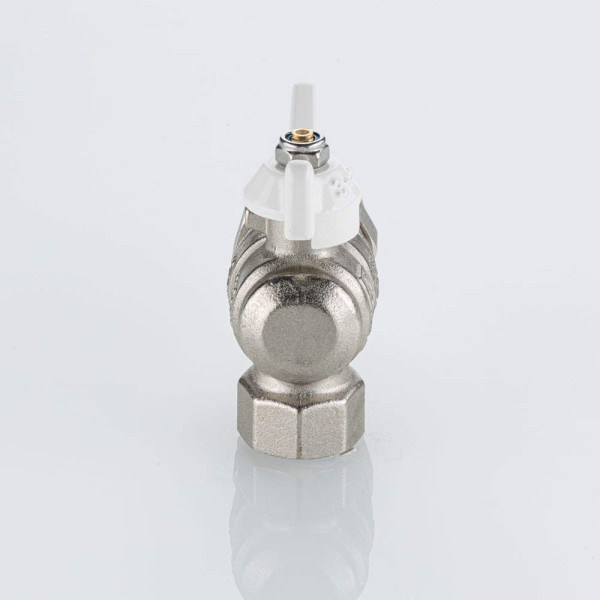 Кран угловой 1/2" шаровый со сгоном Valtec Base-ГОСТ (белая бабочка, o-ring) VT.228S.NRW.04