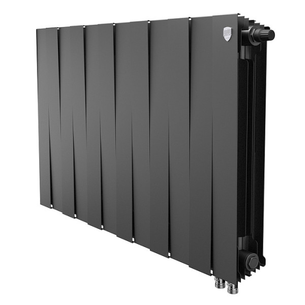 Радиатор биметаллический Royal Thermo PianoForte 500 Чёрный VR80 (12 секций) (RTPBVR803050012)