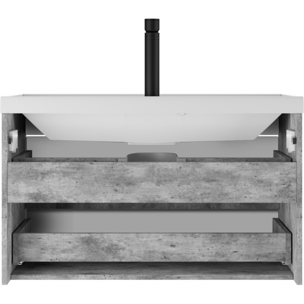 Тумба подвесная под умывальник Bazis 90 Loft В2 Бетон Домино (DL5604T)