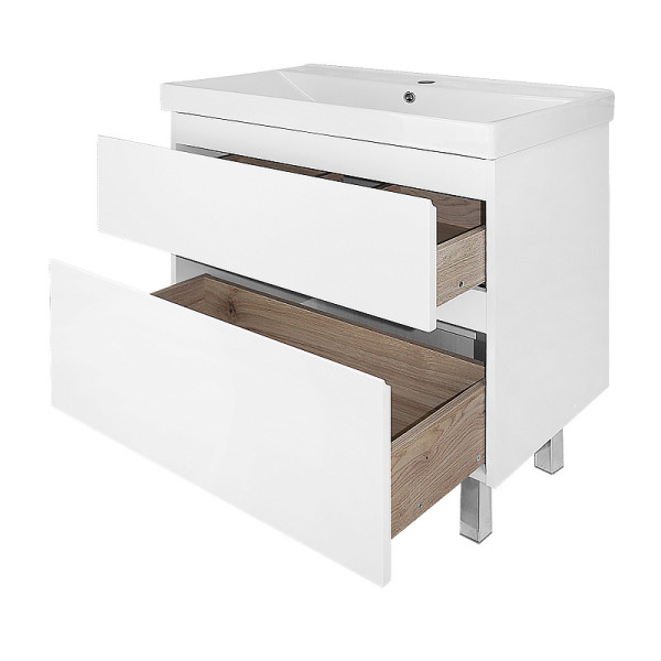 Тумба напольная Azario с раковиной Мила 80Н с раковиной Tempo 80 (CS00091366)