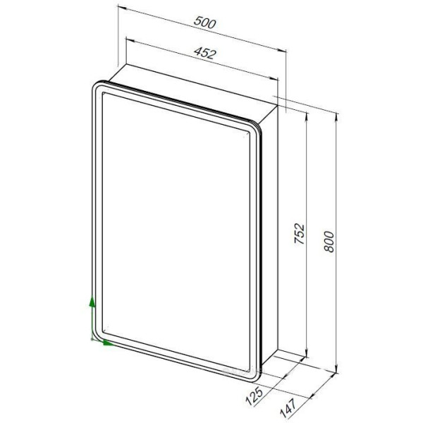 Зеркало-шкаф Aquanet Оптима 50x80 белый (00311859)