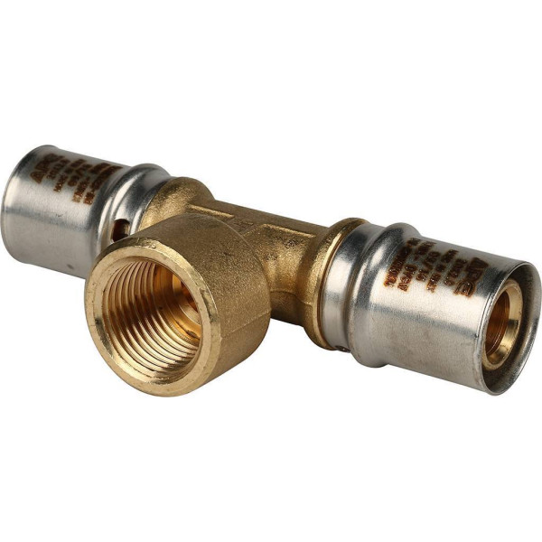 Тройник 20x1/2"Вx20 Stout (пресс) (SFP-0007-001220)