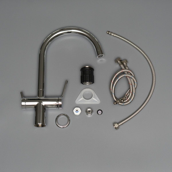 Смеситель для кухни Lemark Minima с выводом для питьевой воды хром (LM3861C)