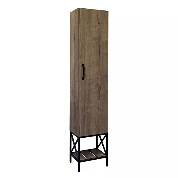 Пенал подвесной Comforty Бредфорд 400x390x1900 дуб темный (00004148004)