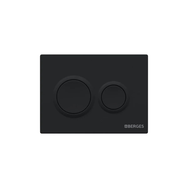 Комплект инсталляция с унитазом Berges Novum кнопка O5 Soft Touch черная, унитаз Vita Rimless 49 см, сиденье с soft-close (043378)