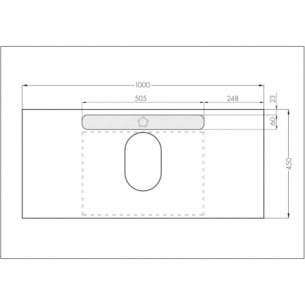 Тумба подвесная Aquaton Лофт Урбан 1000x450x510 черный, орегон (1.A247.7.01L.QX6.0)