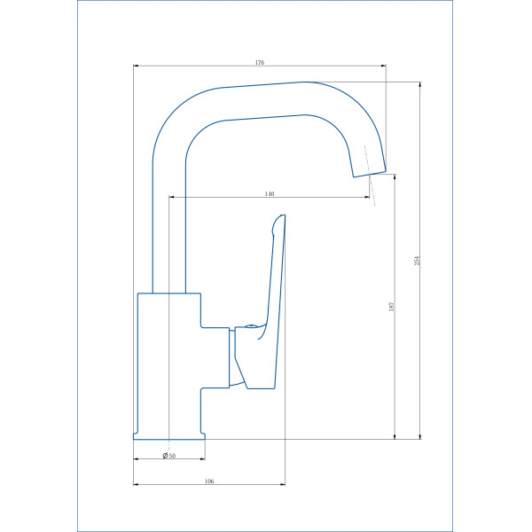 Смеситель для раковины Esko Лагос черный (LG26MB)