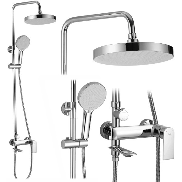 Душевая система с изливом Rea Veneta Chrom (REA-P7843)