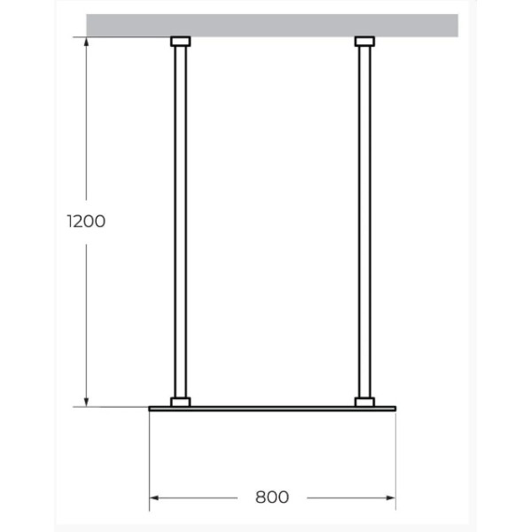 Душевая перегородка Cezares Liberta 80x195 стекло серый, профиль хром (LIBERTA-L-2-80-120-GR-Cr)