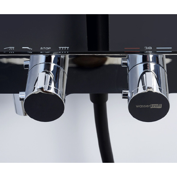 Душевая система WasserKRAFT черный матовый / хром глянцевый (A11401)