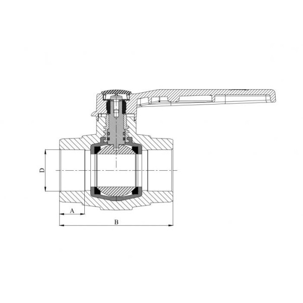 Кран шаровый Heisskraft PP-R 63 мм. (40463)
