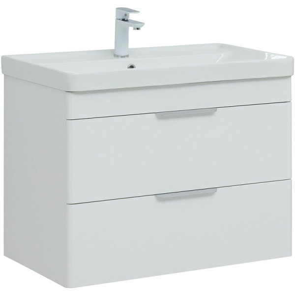 Тумба подвесная Aquanet Ирис new 815 белый глянец (2 ящика) (00310146) Тумба подвесная Aquanet Ирис new 815 белый глянец (2 ящика) (00310146)