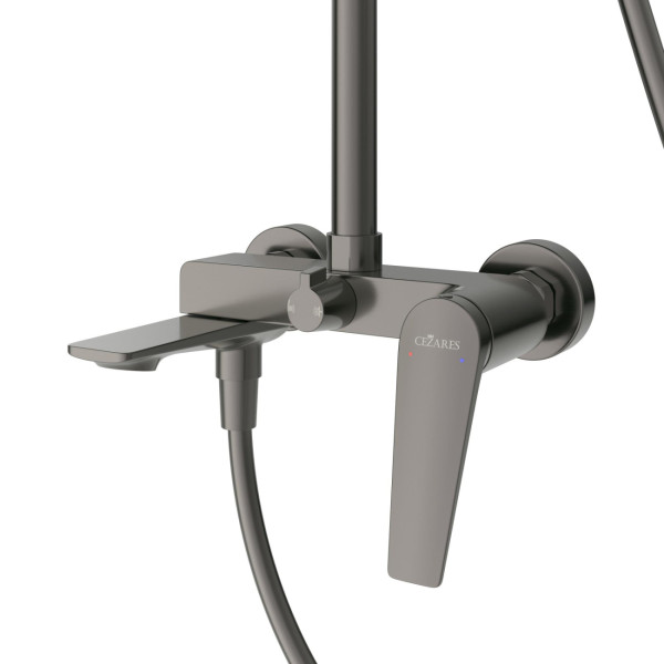 Душевая система Cezares Liner оружейная сталь (LINER-CVD-GM)
